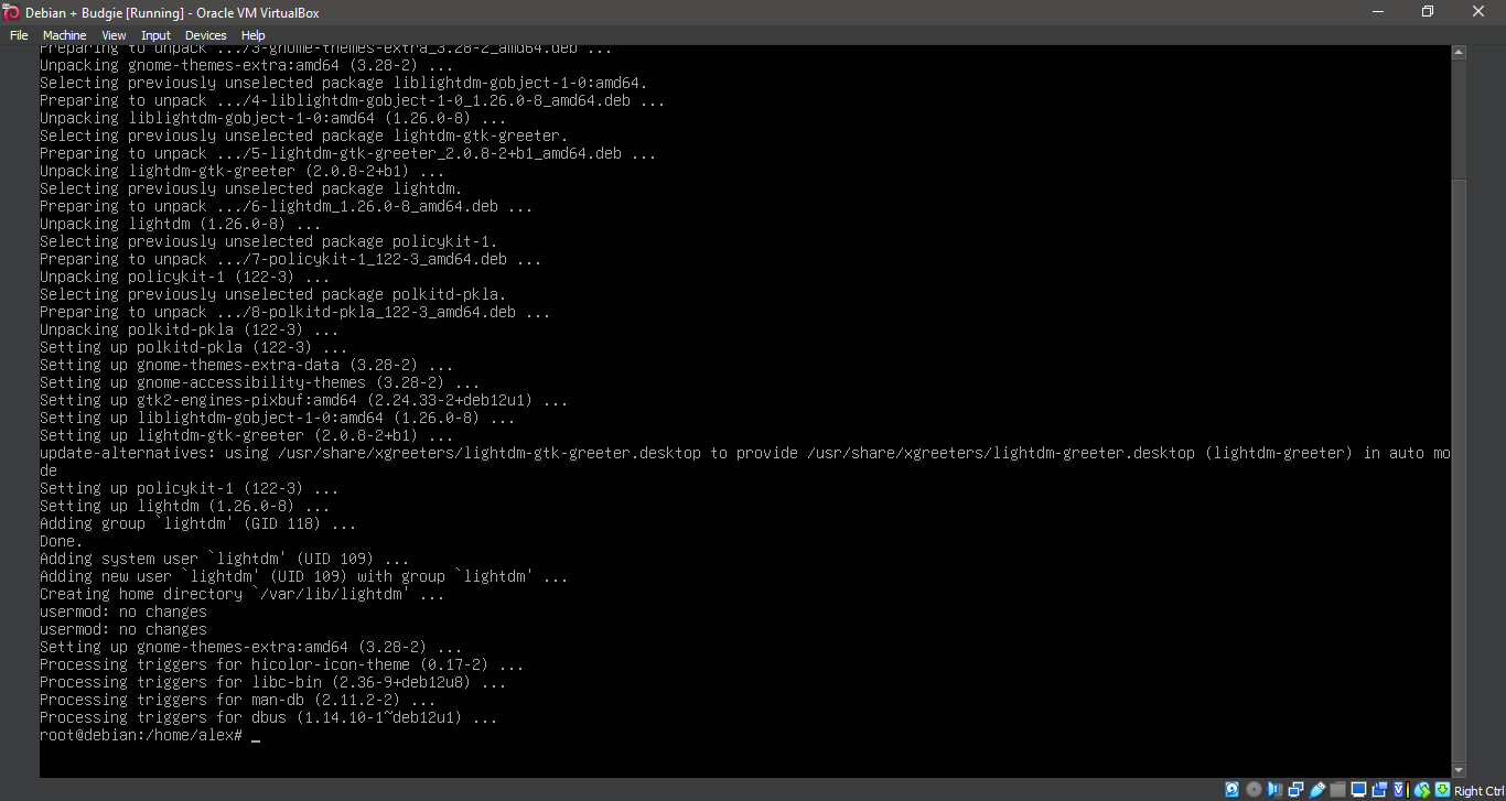 Running 'apt install lightdm'
